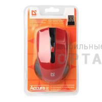 Мышь DEFENDER Accura MM-935 красная, беспроводная, 4 кнопки, 800-1600dpi, USB