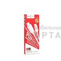 Кабель Type-C to Lightning HOCO X88 Gratified, 1.0м, 2.4A, QC3.0,  белый, не упакован