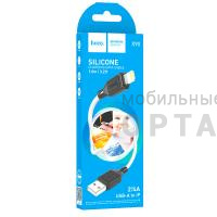 Кабель USB to Lightning HOCO X90 Cool, 1m, 2.4A,  белый
