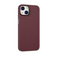 Чехол HOCO Cave Kevlar Texture MagSafe для iPhone 13/14, красный
