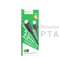 Кабель USB to Type-C HOCO X88 Gratified, 1m, 3,0А,  черный