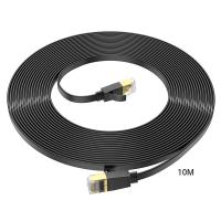 Кабель патч-корд RJ45 - RJ45 HOCO US07 General, 10м, 1 Гбит/с, черный, золотая вставка