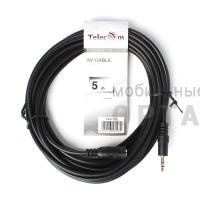 Кабель удлинительный TELECOM 3.5 Jack (M) / 3.5 Jack (F), стерео, аудио, 5 м. (1/100)