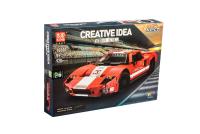 Конструктор детский MOULD KING 10001, пластик, спортивная машина GT, 928 деталей, красный