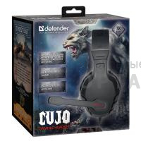 Наушники игровые DEFENDER Сujo черный+красный, провод 2м